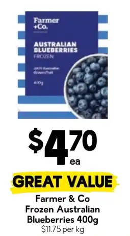 Drakes Farmer & Co Frozen Australian Blueberries offer