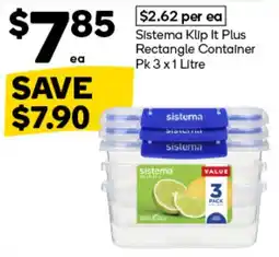 Woolworths Sistema Klip It Plus Rectangle Container offer