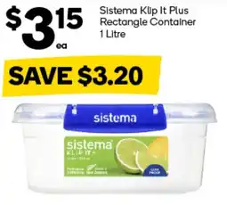 Woolworths Sistema Klip It Plus Rectangle Container offer