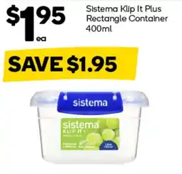 Woolworths Sistema Klip It Plus Rectangle Container offer