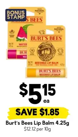 Drakes Burt's Bees Lip Balm offer