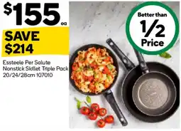 Woolworths Essteele Per Salute Nonstick Skillet Triple Pack offer