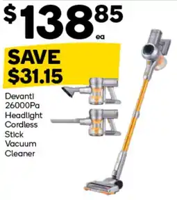 Woolworths Devanti Headlight Cordless Stick Vacuum Cleaner offer