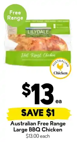 Drakes Lilydale Australian Free Range Large BBQ Chicken offer