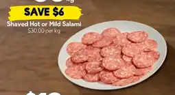 Drakes Shaved Hot or Mild Salami offer