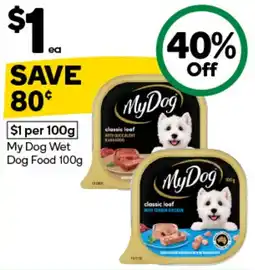 Woolworths My Dog Wet Dog Food offer