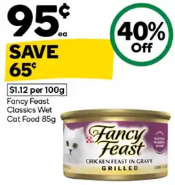 Woolworths Fancy Feast Classics Wet Cat Food offer