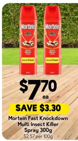 Drakes Mortein Fast Knockdown Multi Insect Killer Spray offer