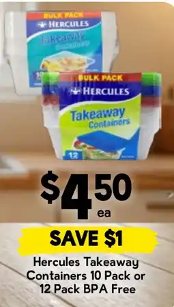 Drakes Hercules Takeaway Containers offer