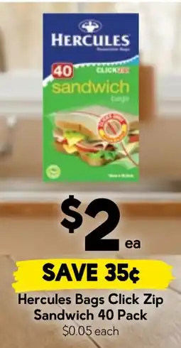 Drakes Hercules Bags Click Zip Sandwich offer