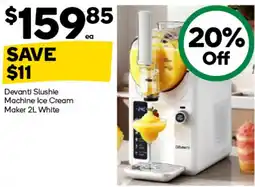 Woolworths Devanti Slushie Machine Ice Cream Maker 2L White offer