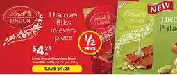 Ritchies Lindt Lindor Chocolate Block Varieties offer