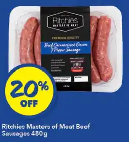 Ritchies Ritchies Masters of Meat Beef Sausages offer