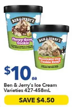 Ritchies Ben & Jerry's Ice Cream Varieties offer