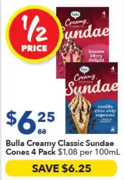 Ritchies Bulla Creamy Classic Sundae Cones offer