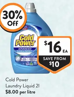 Foodworks Cold Power Laundry Liquid 2l offer