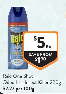 Foodworks Raid One Shot Odourless Insect Killer offer