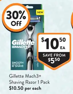 Foodworks Gillette Mach3+ Shaving Razor offer
