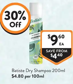Foodworks Batiste Dry Shampoo offer