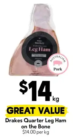 Drakes Drakes Quarter Leg Ham on the Bone offer