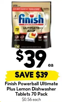 Drakes Finish Powerball Ultimate Plus Lemon Dishwasher Tablets offer