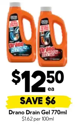 Drakes Drano Drain Gel offer