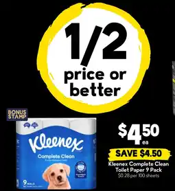 Drakes Kleenex Complete Clean Toilet Paper offer