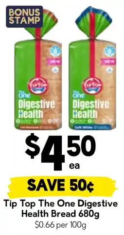 Drakes Tip Top The One Digestive Health Bread offer