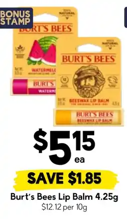 Drakes Burt's Bees Lip Balm offer