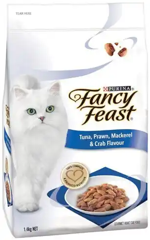 BIG W Fancy Feast Tuna, Prawn, Mackerel & Crab Adult Dry Cat Food 1.4kg offer
