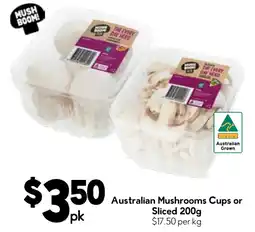 Drakes Australian Mushrooms Cups or Sliced offer