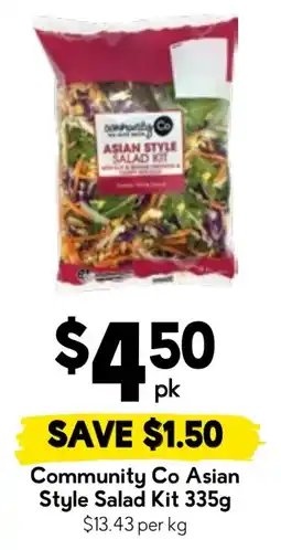 Drakes Community Co Asian Style Salad Kit offer
