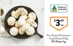 Foodworks Pre-Packed Mushroom Cups/Sliced offer