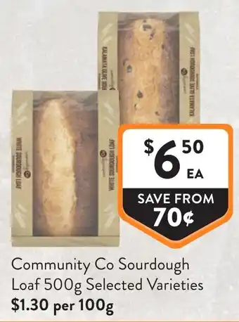Community Co Sourdough Loaf Selected Varieties
