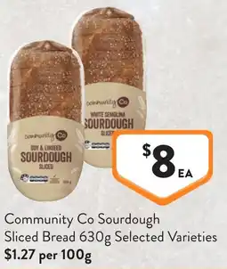 Foodworks Community Co Sourdough Sliced Bread offer