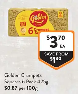 Foodworks Golden Crumpets Squares offer