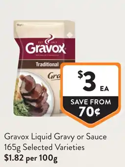 Foodworks Gravox Liquid Gravy or Sauce offer