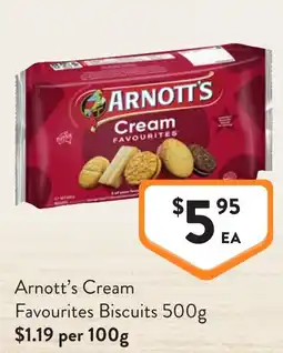 Foodworks Arnott's Cream Favourites Biscuits offer