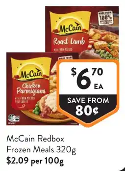 Foodworks McCain Redbox Frozen Meals offer