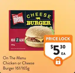 Foodworks On The Menu Cheese Burger offer
