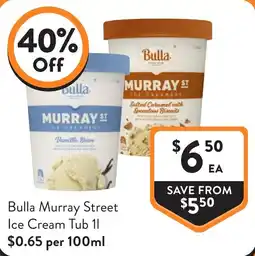 Foodworks Bulla Murray Street Ice Cream Tub offer