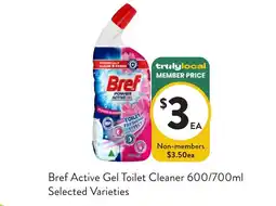 Foodworks Bref Active Gel Toilet Cleaner offer