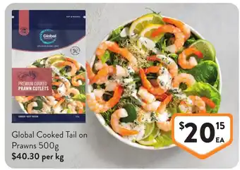 Global Cooked Tail on Prawns