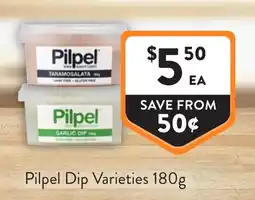Foodworks Pilpel Dip Varieties offer