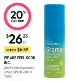 Healthy Life Groms Kids Sunscreen Lotion SPF50 Roll On offer