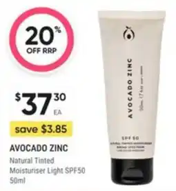 Healthy Life Avocado Zinc Natural Tinted Moisturiser Light SPF50 offer