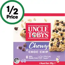 Woolworths Uncle Tobys Muesli Bars-6 offer