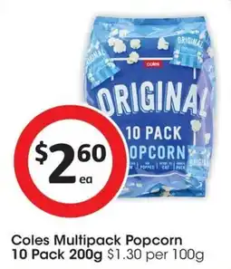 Coles Coles Multipack Popcorn offer