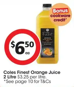 Coles Coles Finest Orange Juice offer