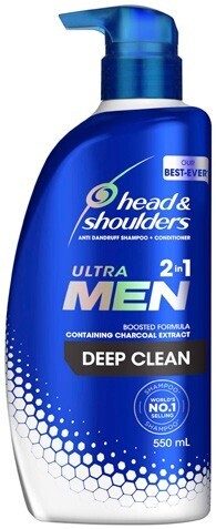 BIG W Head & Shoulders Ultra Men 2 in 1 Deep Clean Anti Dandruff Shampoo + Conditioner 550mL offer